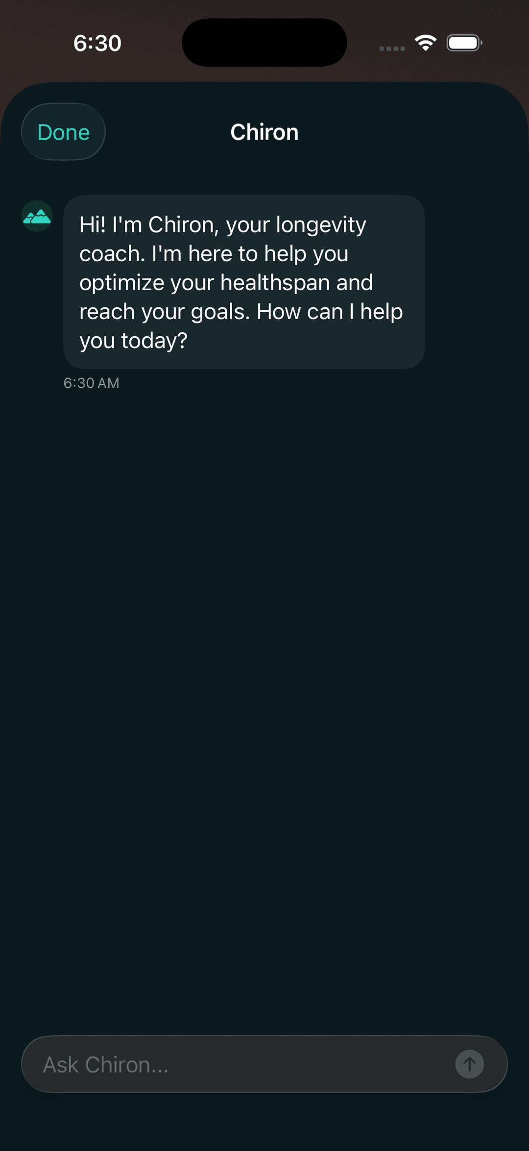 Chiron chat interface