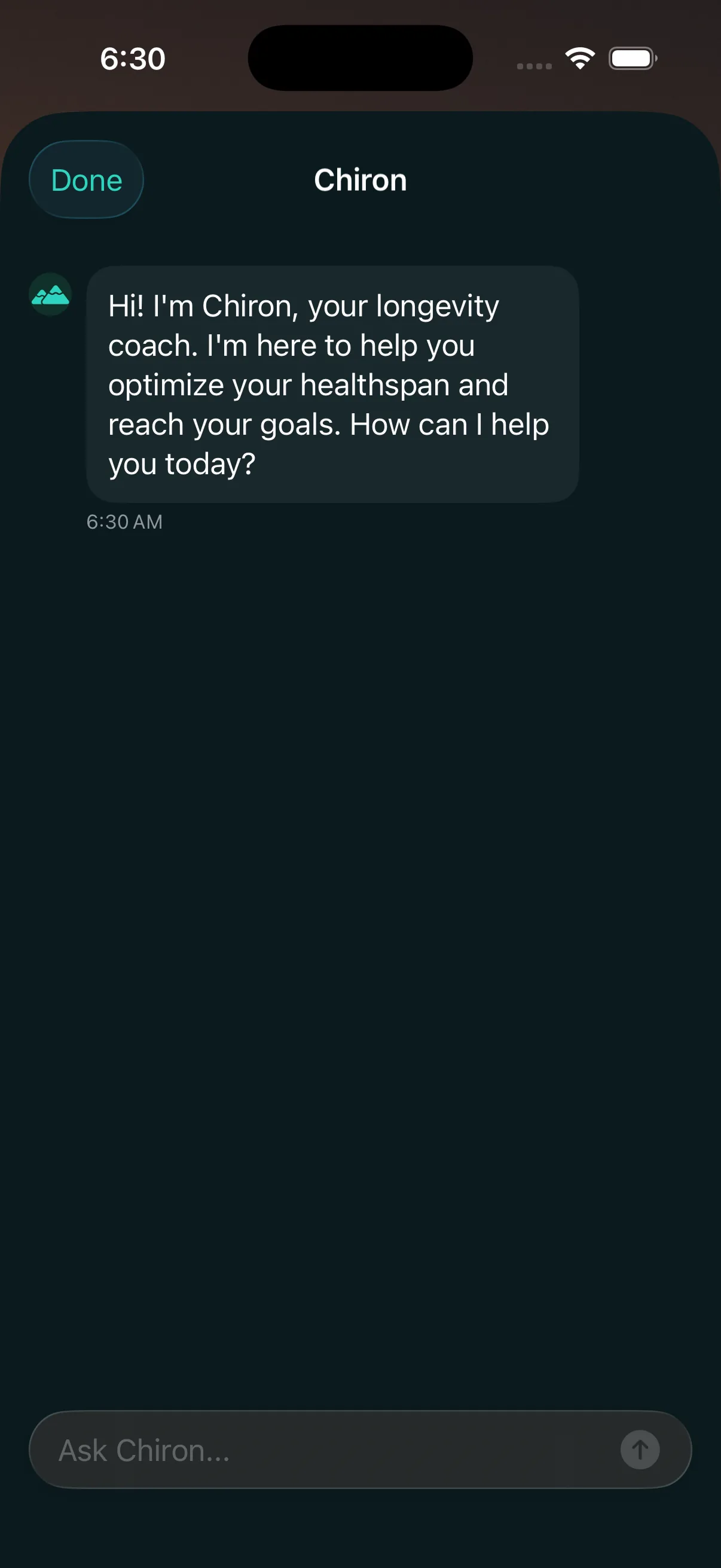 Chiron chat interface