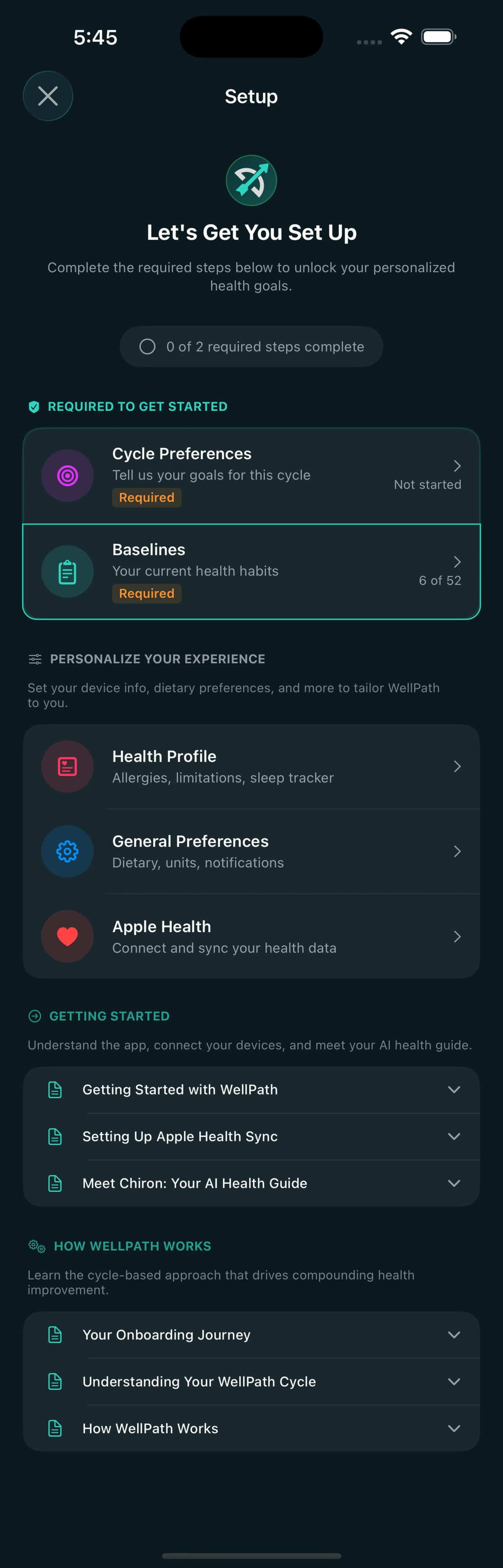 Setup hub with Baselines