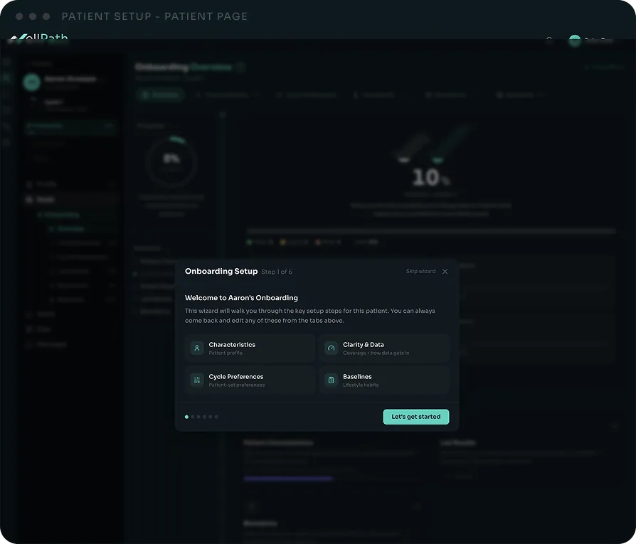 Patient onboarding overview